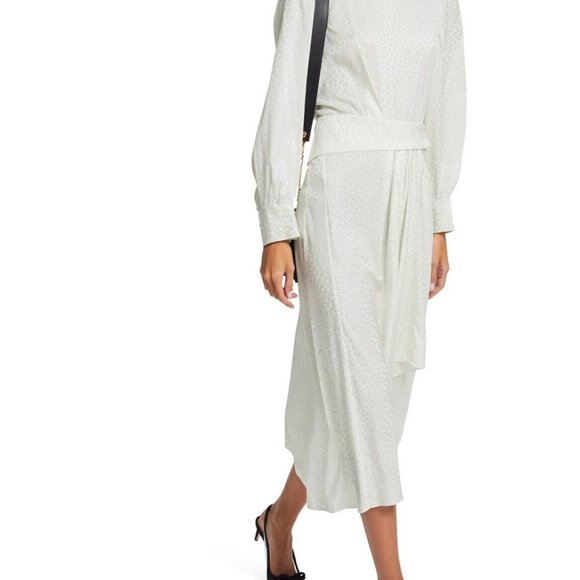 Isabel Marant Robe Romina Dress V Neck White Printed NWT S 36 - Picture 2 of 7